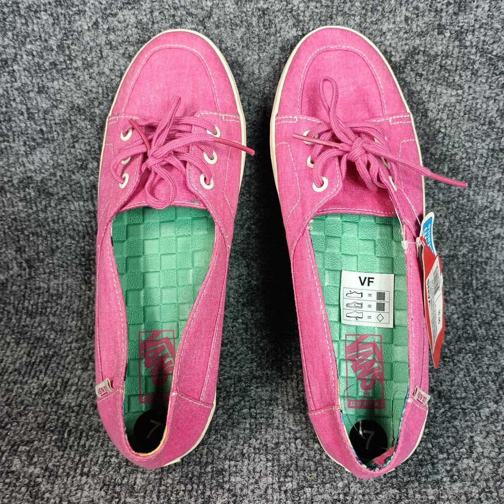 Vans Palisades Vulc Shoes Women Size 7 Pink Washed Canvas Sneakers - Picture 5 of 7